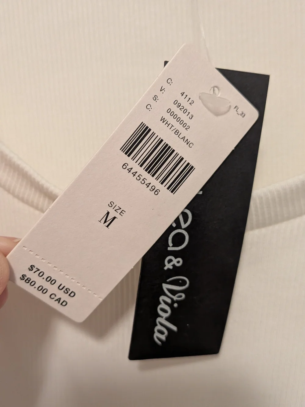 Anthropologie Lea &Viola White Puff Sleeve Scoop Neck Top